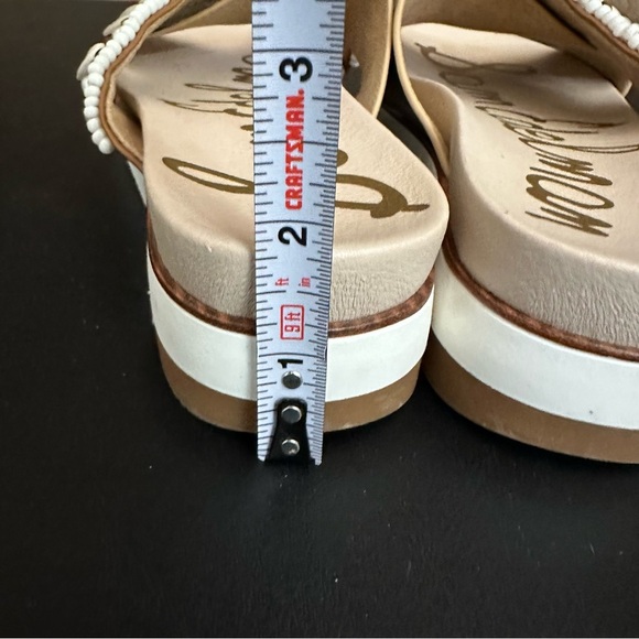 Sam Edelman Sandals Womens 7M Audrea Slide Slip On Shoes Shells Beads Platform - Picture 3 of 10